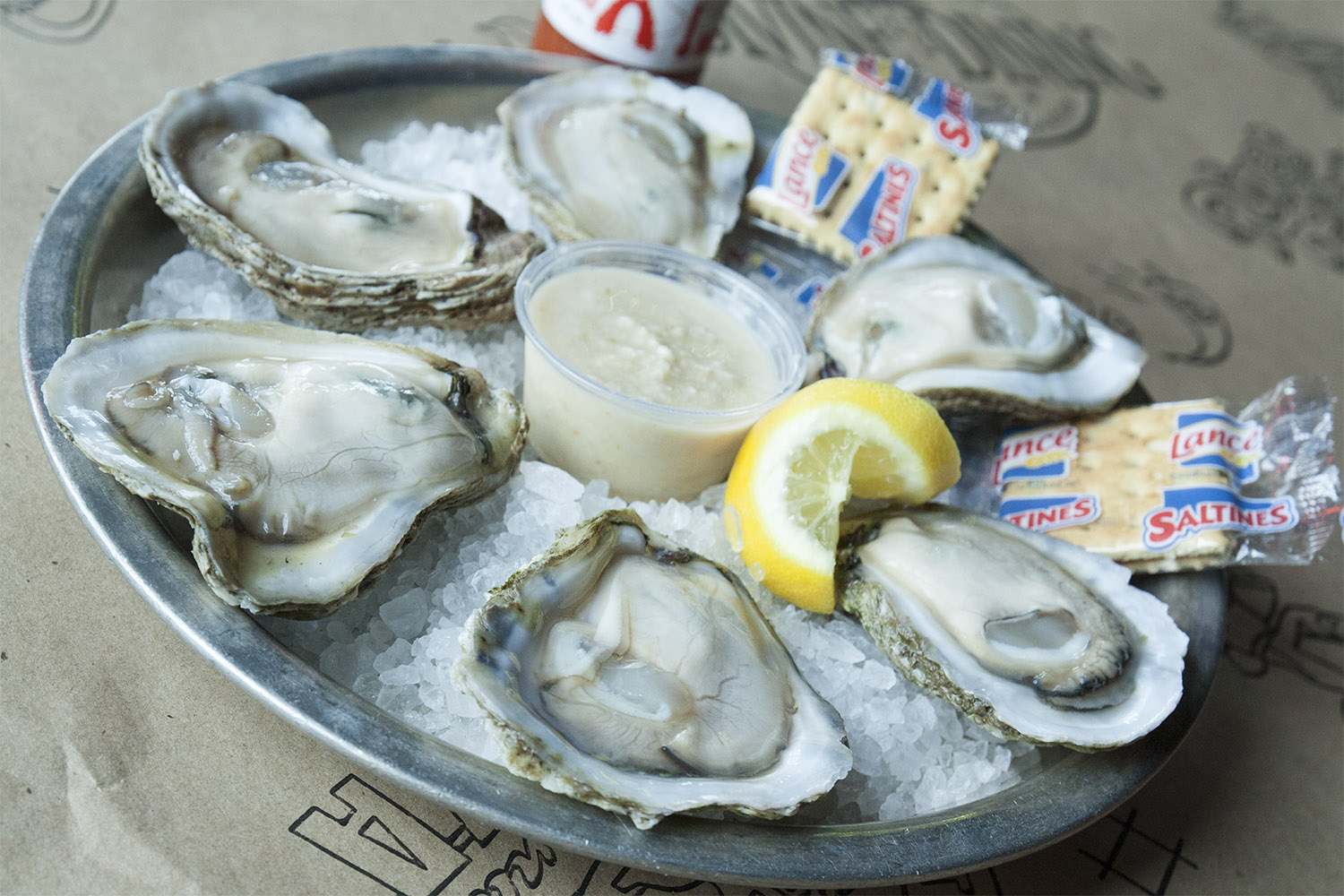 *Oysters on theHalf Shell (RAW)